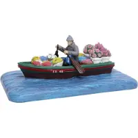 Santaville Man in Boat with Flowers Polyresin 18cm