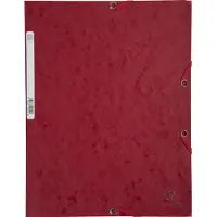 Exacompta Elastomap 3 kleppen in glanskarton 400g/m2 - A4 - Kersenrood - 55525E