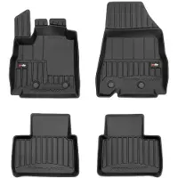 Frogum No.77 Automat / Vloermat - 3D Pasvorm - Geschikt voor Renault Arkana vanaf 2019 - TPE Rubber - 4-delig - Hoge Rand 6cm - Zwart