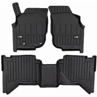 Frogum PROLINE Automatten - Geschikt voor TOYOTA HILUX VII (2005-2015) - 4-delig - TPE Rubber - Zwart