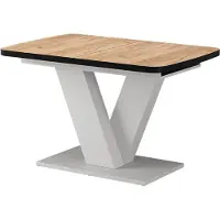 Vicco Eettafel Fenaro Goudkleurig Eiken/Wit 120-160 x 80 cm uitschuifbaar, Model 57998