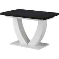 Vicco Eettafel Fenaro, Zwart/Wit, 120-160 x 80 cm Uitschuifbaar