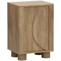 Sweeek Nachtkastje houtdecor 1 omkeerbare deur Mangohout effect