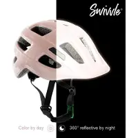 Swivvle Fietshelm Kind Maat XS 48 – 50 cm – 360° Reflecterend – CE EN1080 – Inclusief Groene Gesp Sluitingssysteem