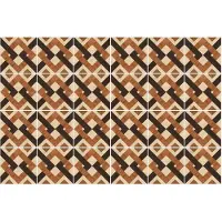 Wallfluent Tegelstickers - Geometrische Lijnarrangementen Stickers Voor Tegels - Set van 24 stuks 10 x 10 cm - Bruin Tegelfolie Keuken - Texturen Badkamer Tegelstickers