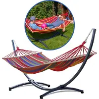 Potenza Grande - hangmat met standaard - 2 persoons - Zwart
