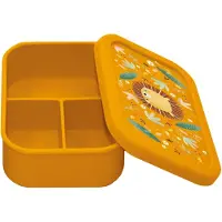 SASSI JUNIOR - Siliconen lunchbox voor kinderen - Oranje 12 x 17 cm