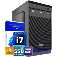 GMR Intel Ultra Compleet Desktop PC | Intel Core i7 | 16 GB RAM | 1024GB SSD M.2 | DVD+RW | Windows 11 Pro | Business Office Multimedia Computer