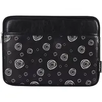 Canvas Artisan Laptophoes 13 Inch PU – Laptop Sleeve – Cosmic Circles Zwart