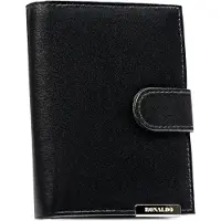 Ronaldo Leren herenportemonnee RM-03L-BDF-BL-0010 Zwart
