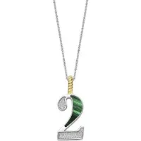 Ti sento Dames Hanger - 925 zilver - Cijfer 2 - Malachiet - 6841MA_2