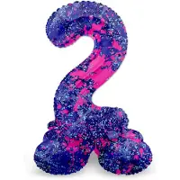 Folat - Staande folieballon Cijfer 2 Paint Splash - 41 cm