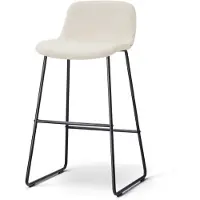 Nolon Nino-Mats barkruk cottonbeige - zwart onderstel - 75 cm