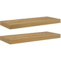 vidaXL Wandplank Muurmontage 2 st Bruin 60 x 23,5 x 3,8 cm
