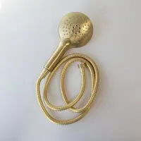 Saniclear Brass 2 standen douchekop met slang geborsteld messing - mat goud