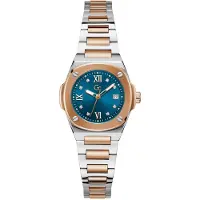 Gc Analoog horloge 'Coussin Shape Mini' marine / rose-goud / zilver
