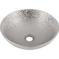 Differnz Waskom Bright Keramiek 36x14 cm Zilver