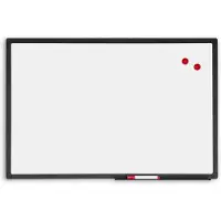 Ivol Whiteboard met zwart frame - Emaille - Magnetisch - 45x60 cm
