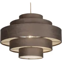 Lumidora Hanglamp 75425 - POLIGNANO - E27 - Grijs - Bruin - Metaal - ⌀ 52 cm