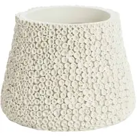Light & Living Vaas Olvera - Wit - Ø21x49cm - Plastic - Modern,Luxe - Bloemenvaas - Woondecoratie - Decoratieve vaas voor woonkamer of slaapkamer