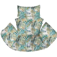 Ferocity - Hangstoel Kussen - Hangstoelkussen - Tuincocon Kussen - Schommelkussen - Polyester - Palm Wit