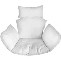 Ferocity - Hangstoel Kussen - Hangstoelkussen - Tuincocon Kussen - Schommelkussen - Polyester - Wit