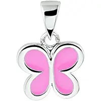 The Jewelry Collection Zilver Gerhodineerde Hanger vlinder 1329218
