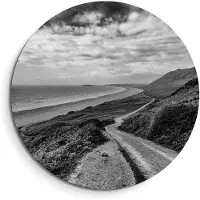 KitchenArt - Coastal Path - Muurcirkel Binnen - ø 60 cm - Wandcirkel - Mét Ophangsysteem - Wanddecoratie - Muurdecoratie