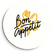 KitchenArt - Bon Appetit Classic - Muurcirkel Binnen - ø 40 cm - Wandcirkel - Mét Ophangsysteem - Wanddecoratie - Muurdecoratie