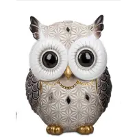 Formano Uil - Beeld - Polyserin - Goud - wit - 12cm