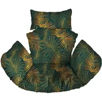 Ferocity - Hangstoel Kussen - Hangstoelkussen - Tuincocon Kussen - Schommelkussen - Polyester - Palm Groen