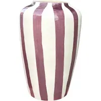 Val Pottery Foolish vaas D5.5cm H15cm Funky aubergine streep