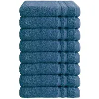 Byrklund gastendoekjes 30x50 - set van 8 - Hotelkwaliteit - Blauw