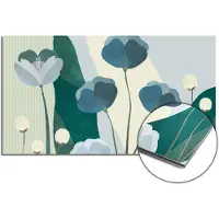 KitchenArt - Blue Whispers Spatscherm - 80x40 cm - Spatscherm Achterwand Keuken - Spatwand Keuken