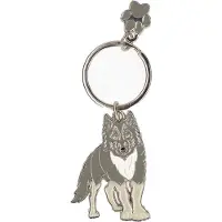 Nature Planet Metalen sleutelhanger van een wolf - 5 cm - Dieren cadeau artikelen - Kinderen
