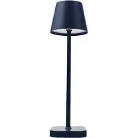FlinQ Tafellamp Lume - Tafellamp Oplaadbaar - Tafellamp slaapkamer - Oplaadbaar - Dimbaar met geheugenstand - 3 lichtstanden - 38cm - Blauw