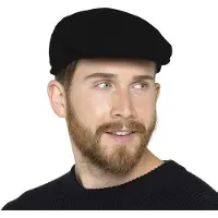 Tom Franks Heren Flat Cap – Katoen/Linnen/Wol Mix – Wasbare Gevoerde Pet met Zonneklep Maat M/L