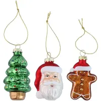 Arti Casa - Kerst Ornamenten - Kerstboom - Kerstman - Koekpop - 3 stuks