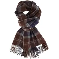 Barbour Sjaal bruin blauw ruit wit