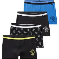 Buffalo Onderbroek blauw / geel / lichtgrijs / zwart