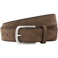 Lindenmann riem suède bruin