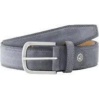 Lindenmann riem grijs leer effen