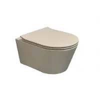Boss & Wessing Wandtoilet bws calitri urb.y 52 cm rimfree mat taupe zand
