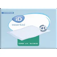 Ontex iD ID Expert Protect Super 90 x 180 cm (bordable) - 4 paquets de 20 protections