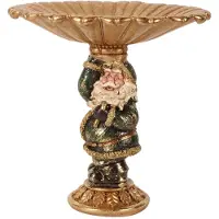 Baroque - Decoratief beeld of figuur - Schaal Kerstman 24 cm - Groen - Resin - 24x24x19 - Polyresin