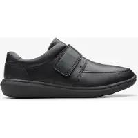 Clarks Watchet Strap Zwarte Leren Schoenen