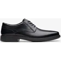 Clarks Wendell LaceII Zwarte Leren Schoenen