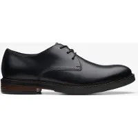Clarks Paulson Effen Zwarte Leren Schoenen