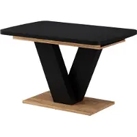 Vicco Eettafel Fenaro, Zwart/Goudkleurig Eiken, 120-160 x 80 cm uitschuifbaar