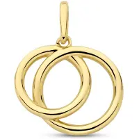 New Bling - 9NBG-0925 - 14K geelgouden Hanger – Cirkels – Dames Hanger